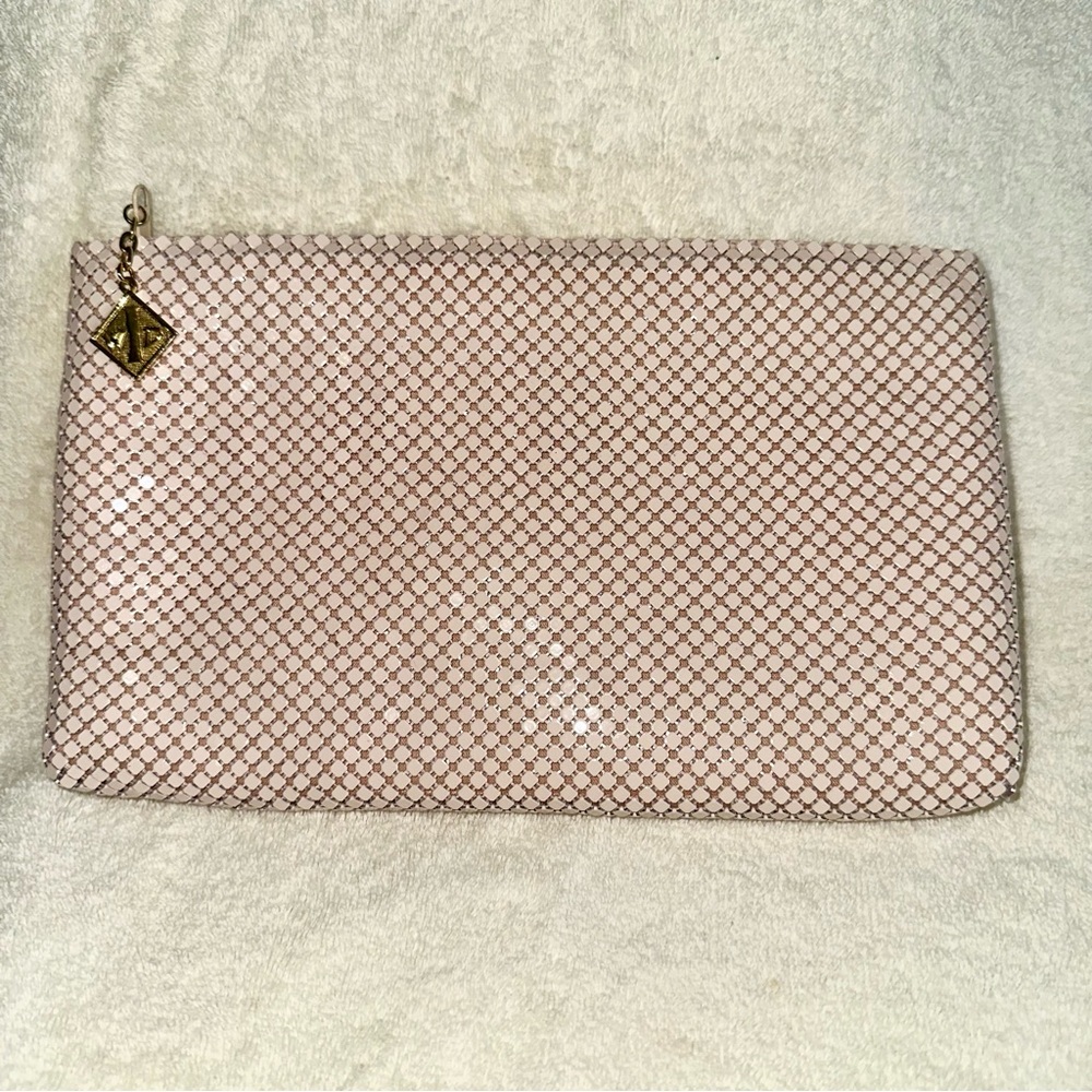 Vintage Whiting & Davis Pink Metal Mesh Clutch Bag Y2K Evening Purse
